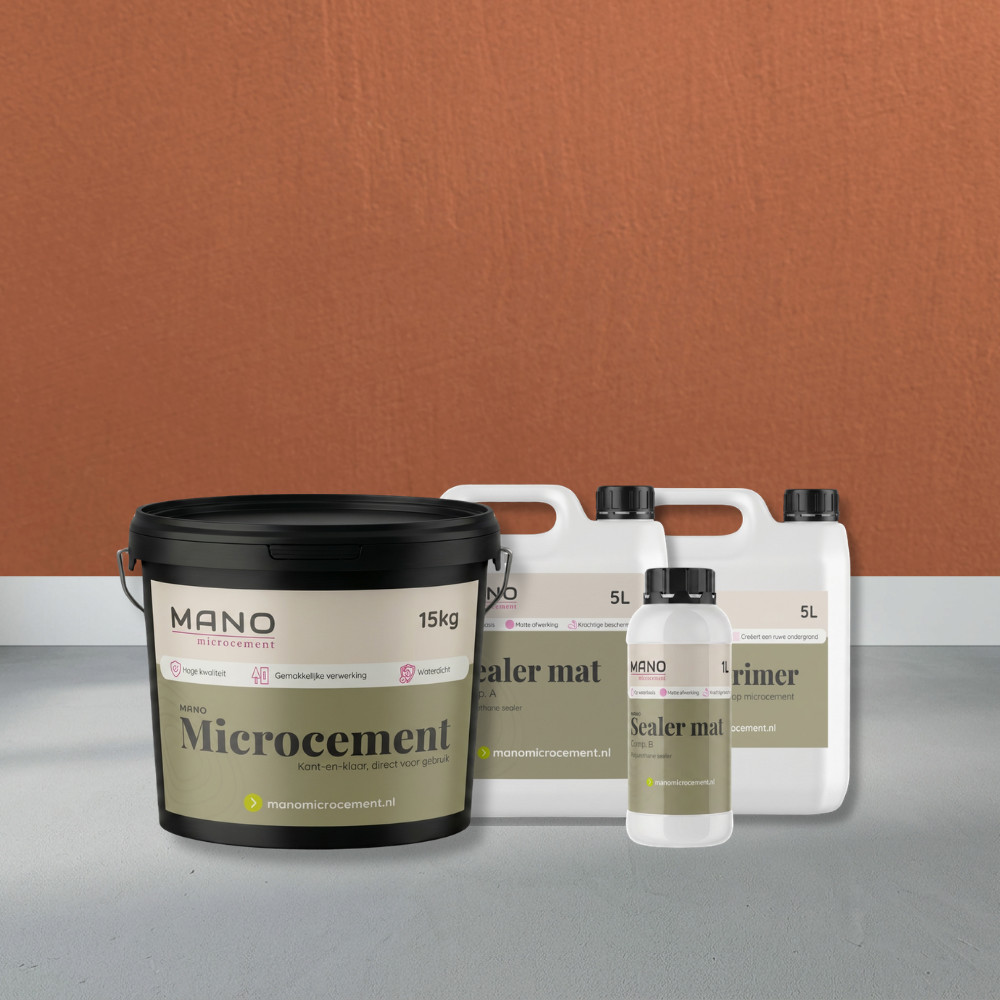 Doe-het-zelf pakket microcement Terracotta Doe-het-zelf pakket microcement Terracotta