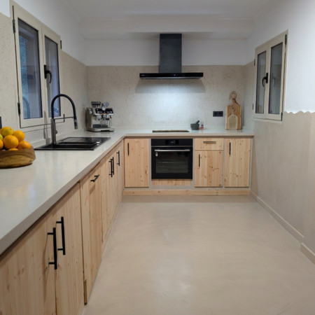 Microcement inspiratie - Opalo wanden keuken